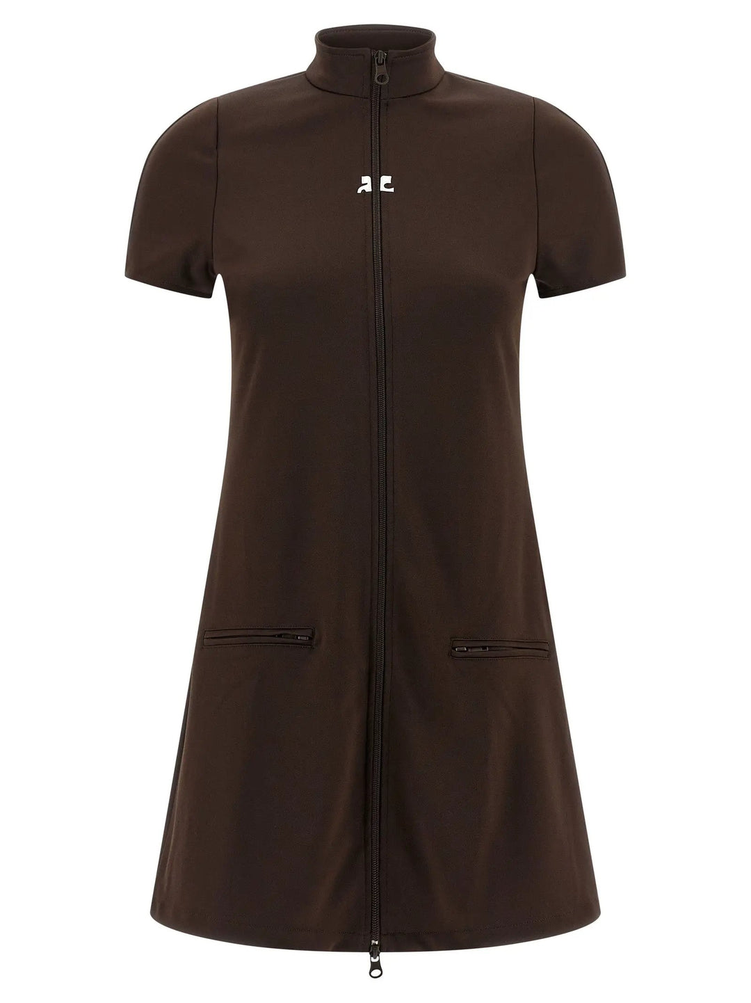 Courrèges Brown Polyester Short Dress