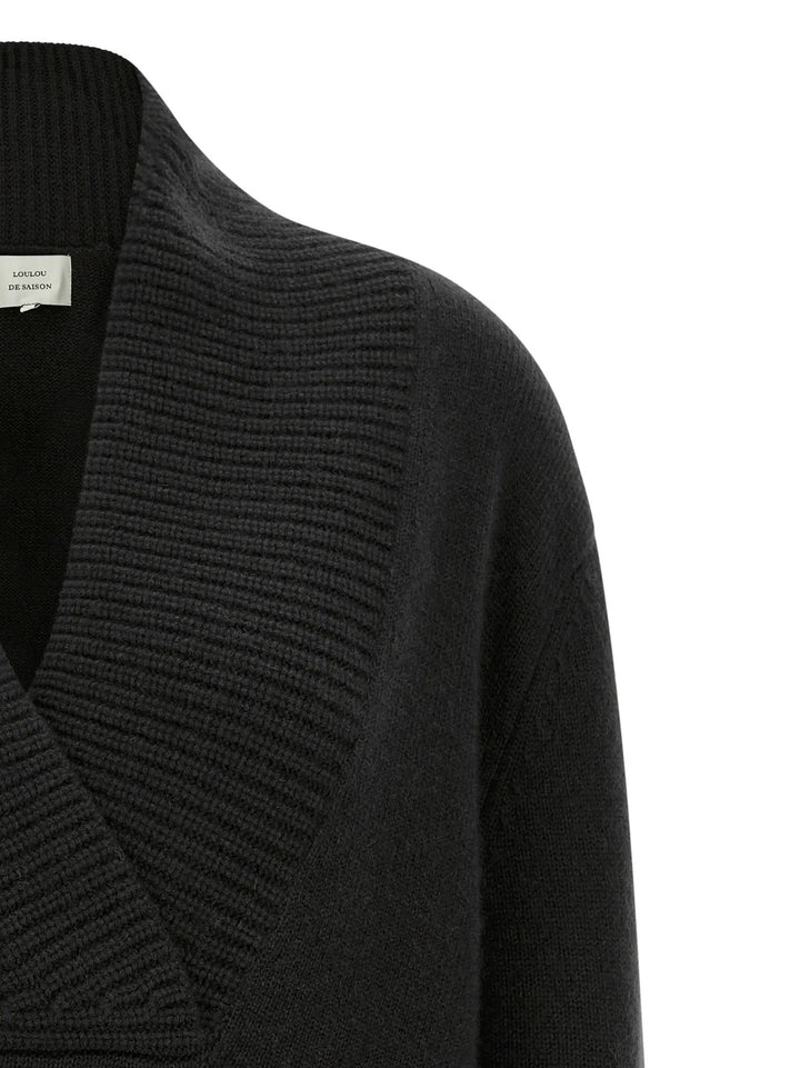 Loulou De Saison Black Cashmere Cardigan