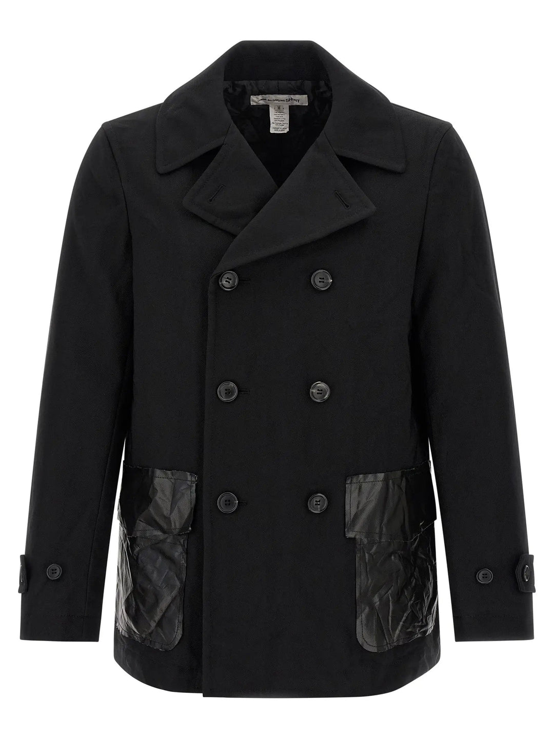Comme Des Garçons Black Polyester Coat