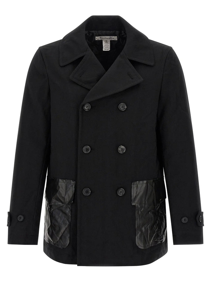 Comme Des Garçons Black Polyester Coat