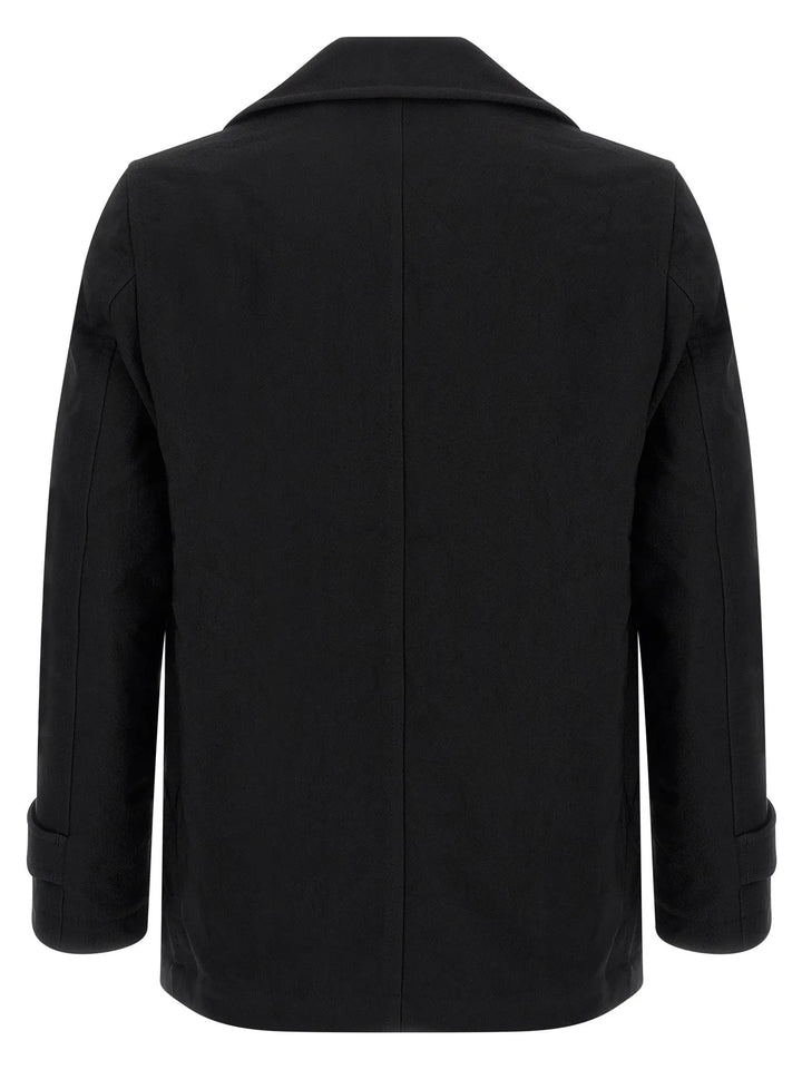Comme Des Garçons Black Polyester Coat