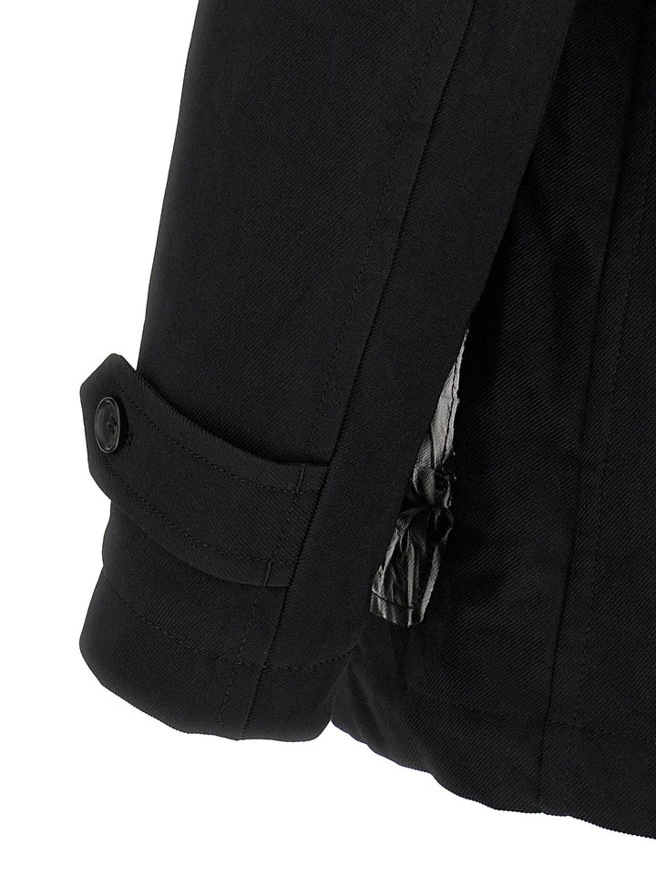 Comme Des Garçons Black Polyester Coat