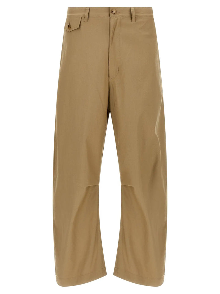 Comme Des Garçons Beige Cotton Casual Pants
