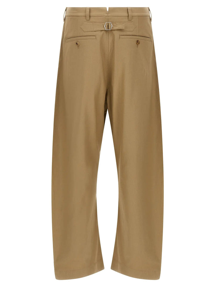 Comme Des Garçons Beige Cotton Casual Pants