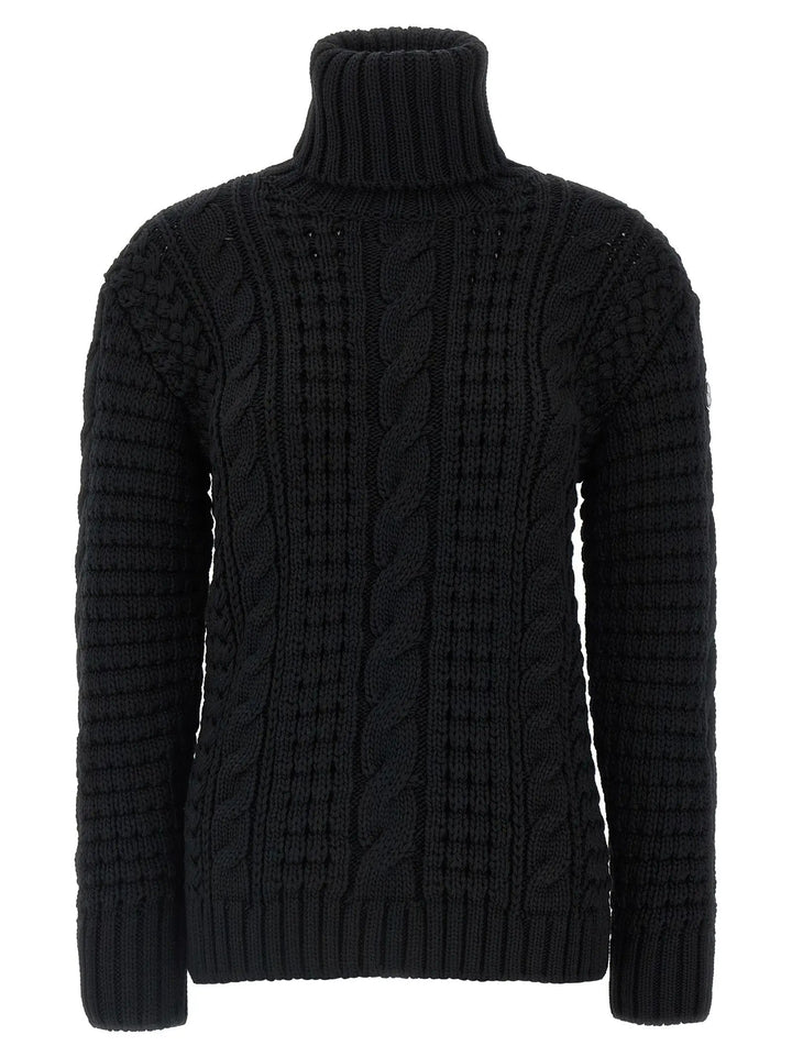 MONCLER GENIUS Black Virgin Wool Cardigan