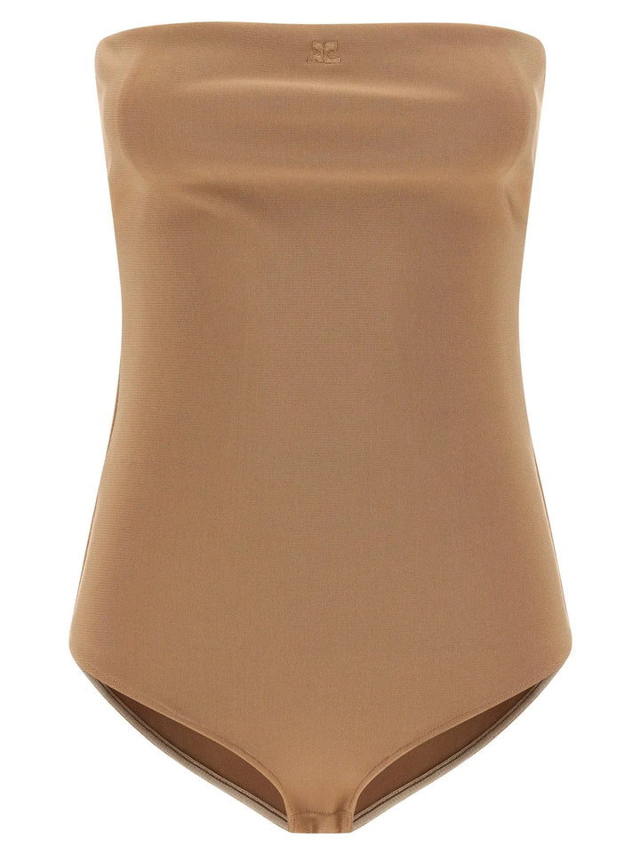 Courrèges Beige Viscose Bodysuit