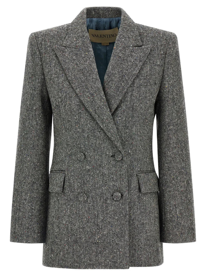 Valentino Garavani Gray Virgin Wool Blazer