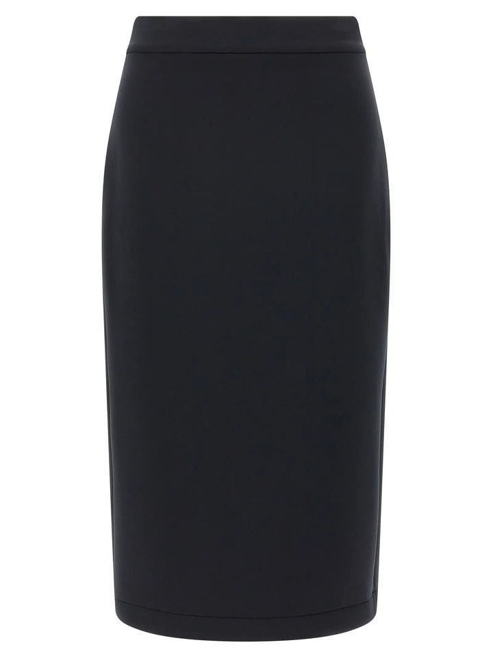 MONCLER GENIUS Black Polyester Midi Skirt