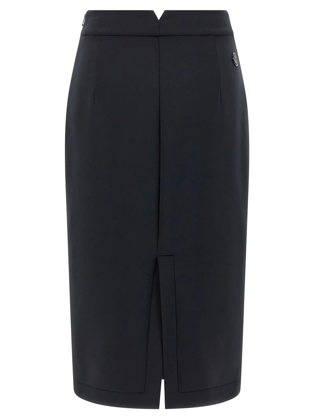 MONCLER GENIUS Black Polyester Midi Skirt