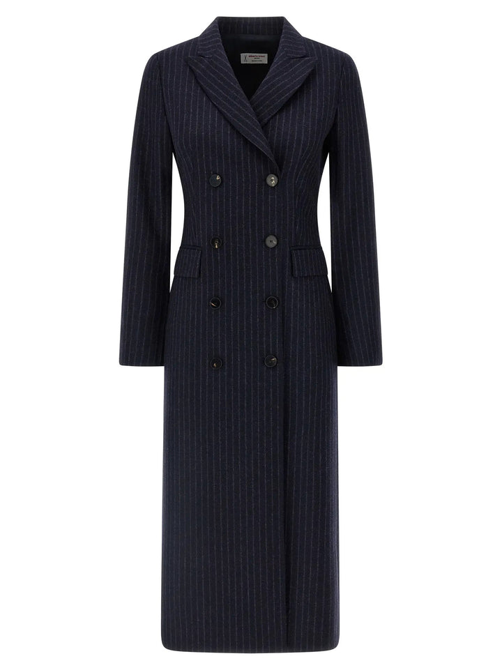 Alberto Biani Sample Sale | Alberto Biani Blue Virgin Wool Coat - | Designer outlet
