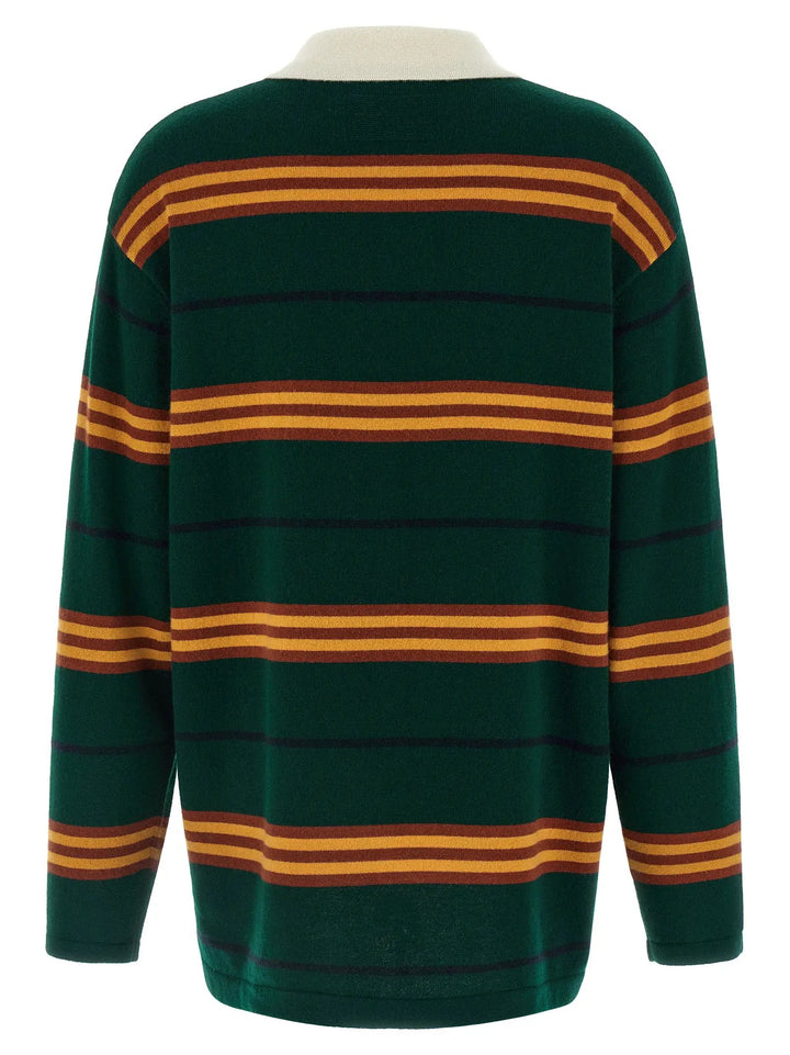 Guest in Residence Bicolor Cashmere Polo Shirt