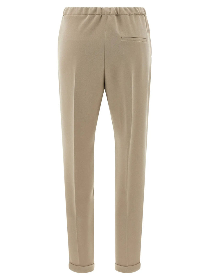 Alberto Biani Beige Triacetate Casual Pants