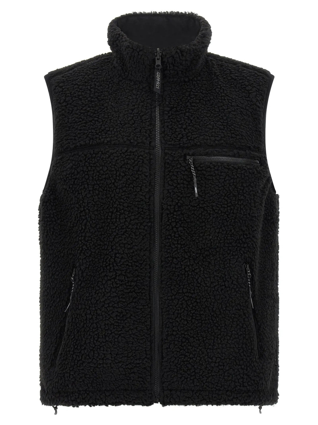 Gramicci Black Polyester Sleeveless Jacket