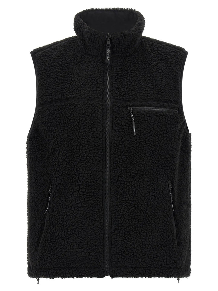 Gramicci Black Polyester Sleeveless Jacket