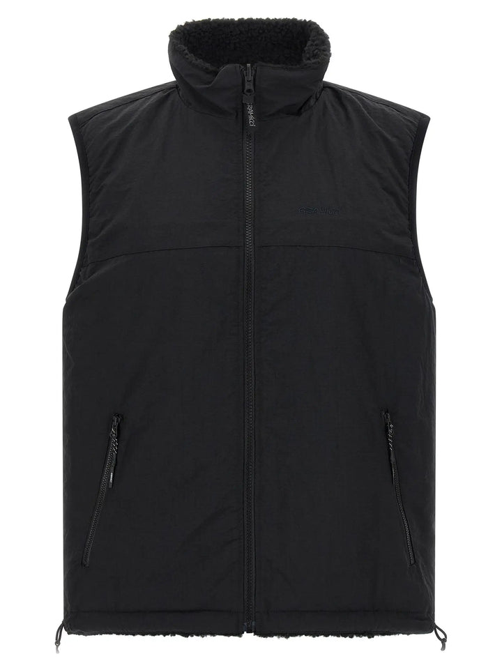 Gramicci Black Polyester Sleeveless Jacket