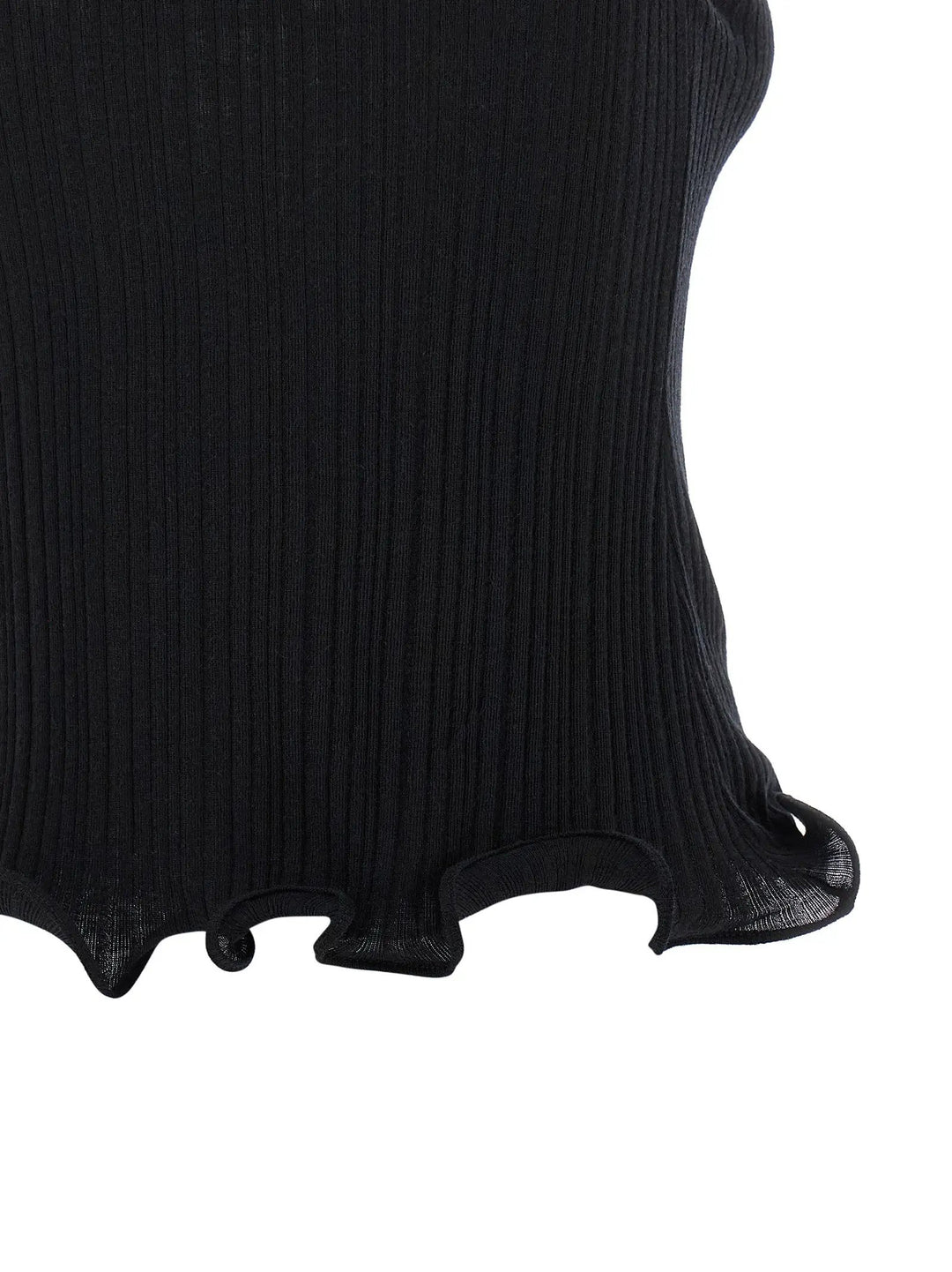 Fendi Black Polyester Sleeveles T-Shirt