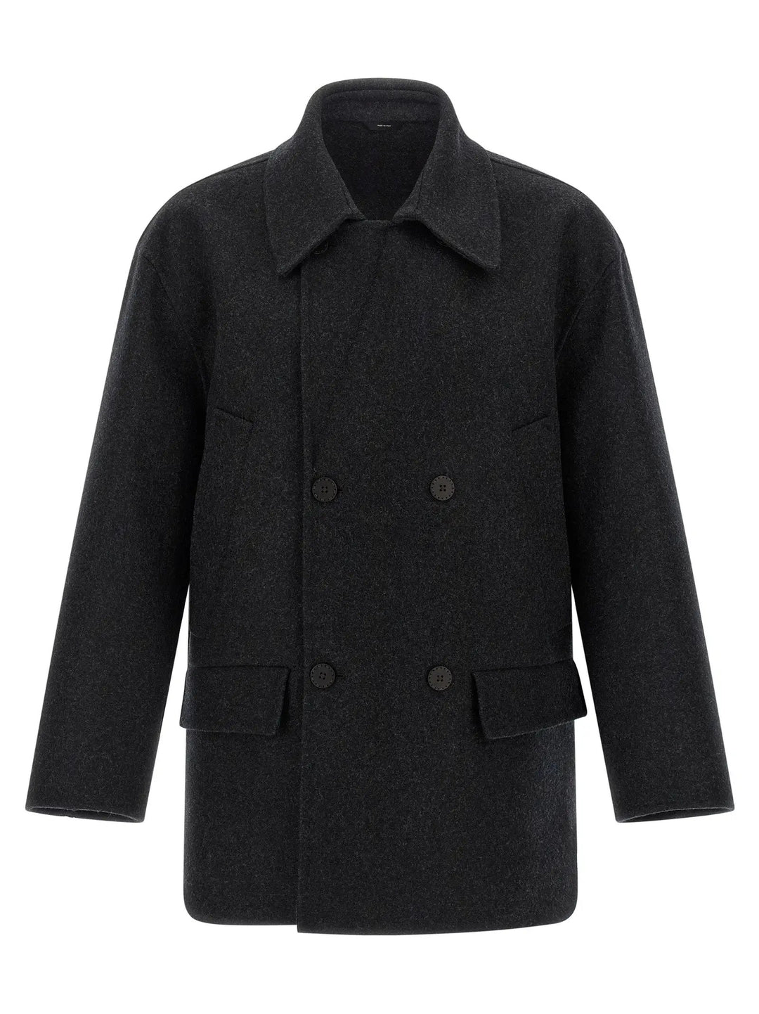 Fendi Gray Virgin Wool Coat