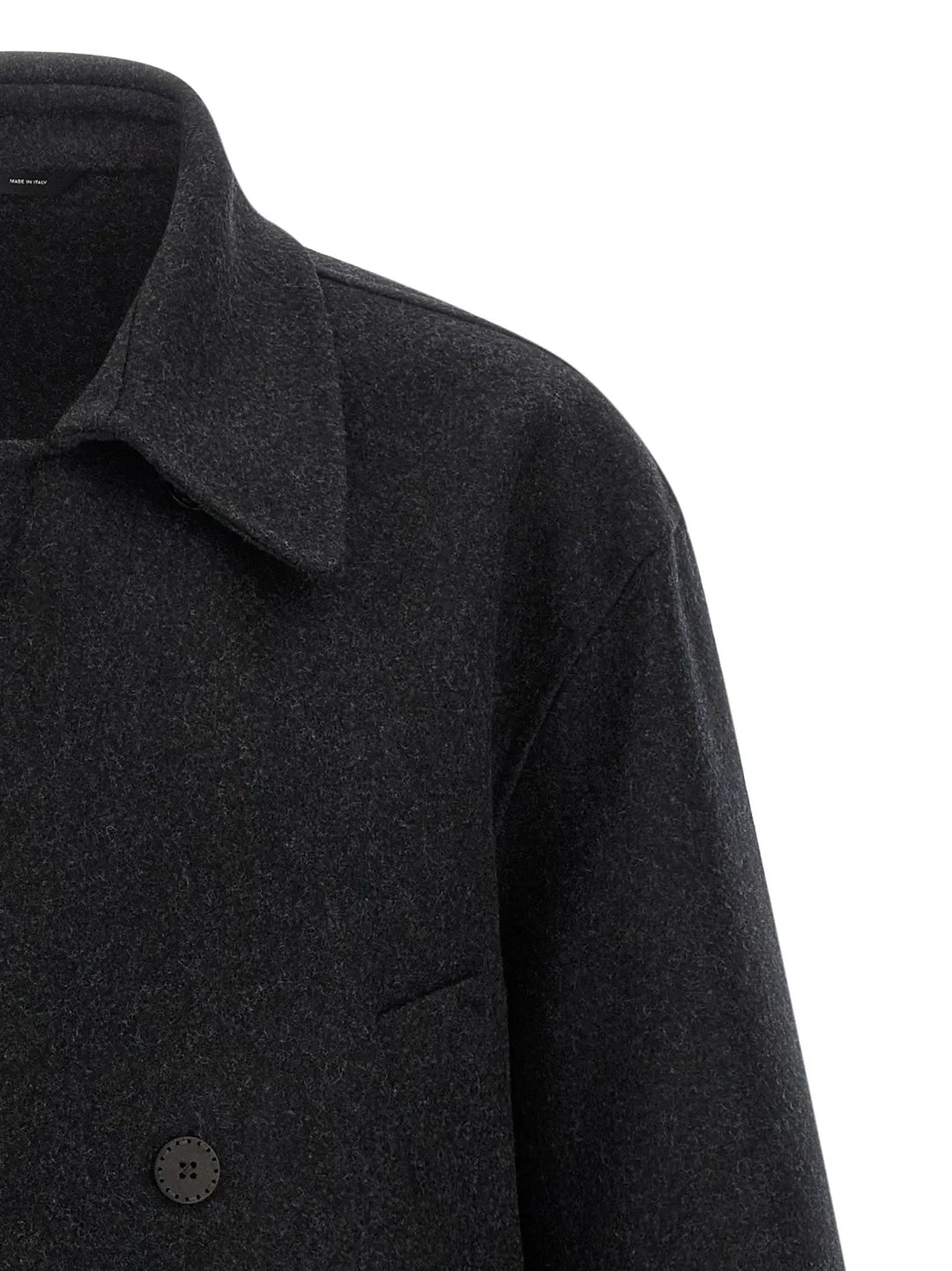 Fendi Gray Virgin Wool Coat