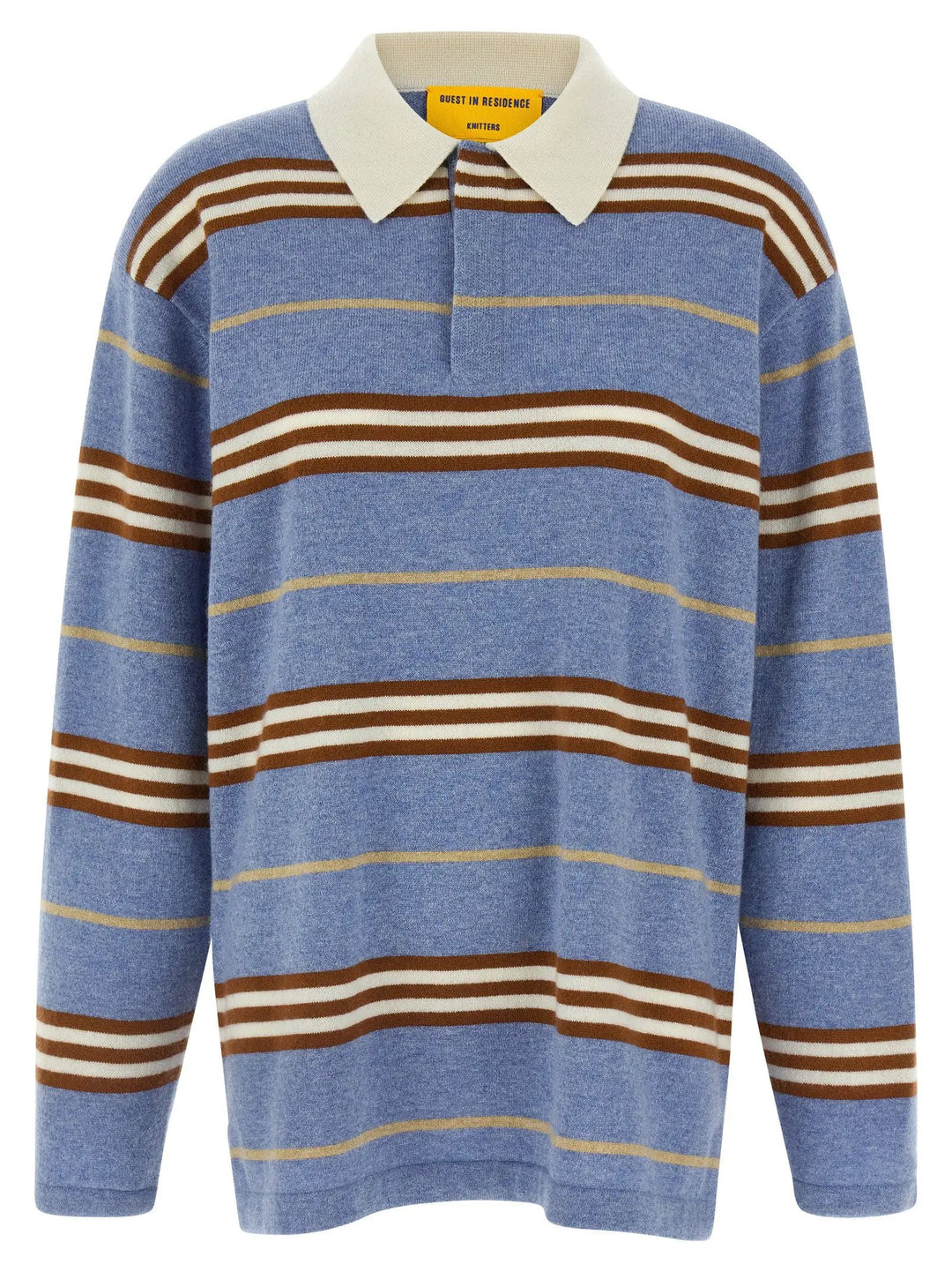 Guest in Residence Blue Cashmere Polo Shirt