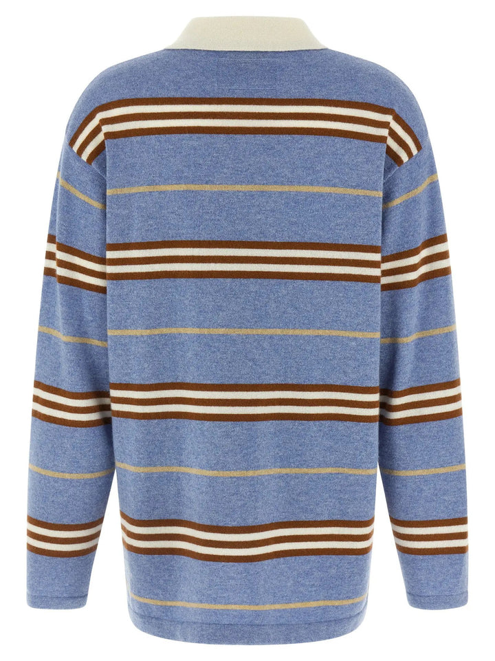 Guest in Residence Blue Cashmere Polo Shirt