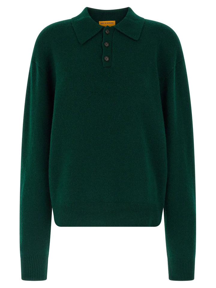 Guest in Residence Bicolor Cashmere Polo Shirt