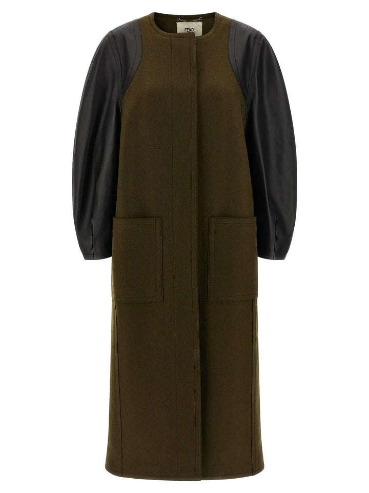 Fendi Bicolor Viscose Coat