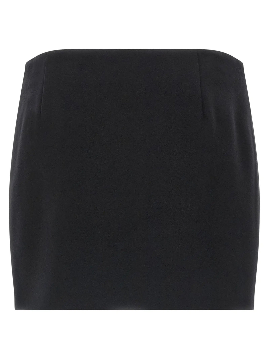 Ferragamo Black Virgin Wool Long Skirt