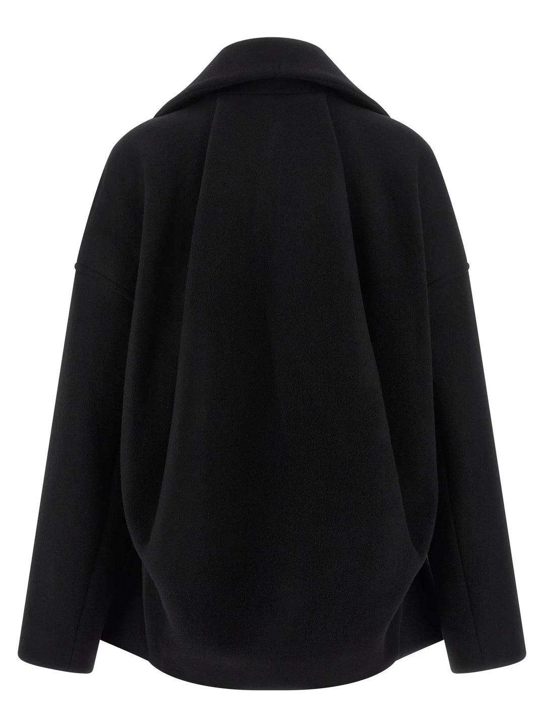 Rick Owens Black Virgin Wool Coat