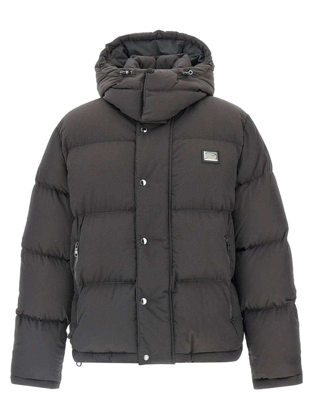 Dolce &amp; Gabbana Gray Polyamide Full-Length Jacket