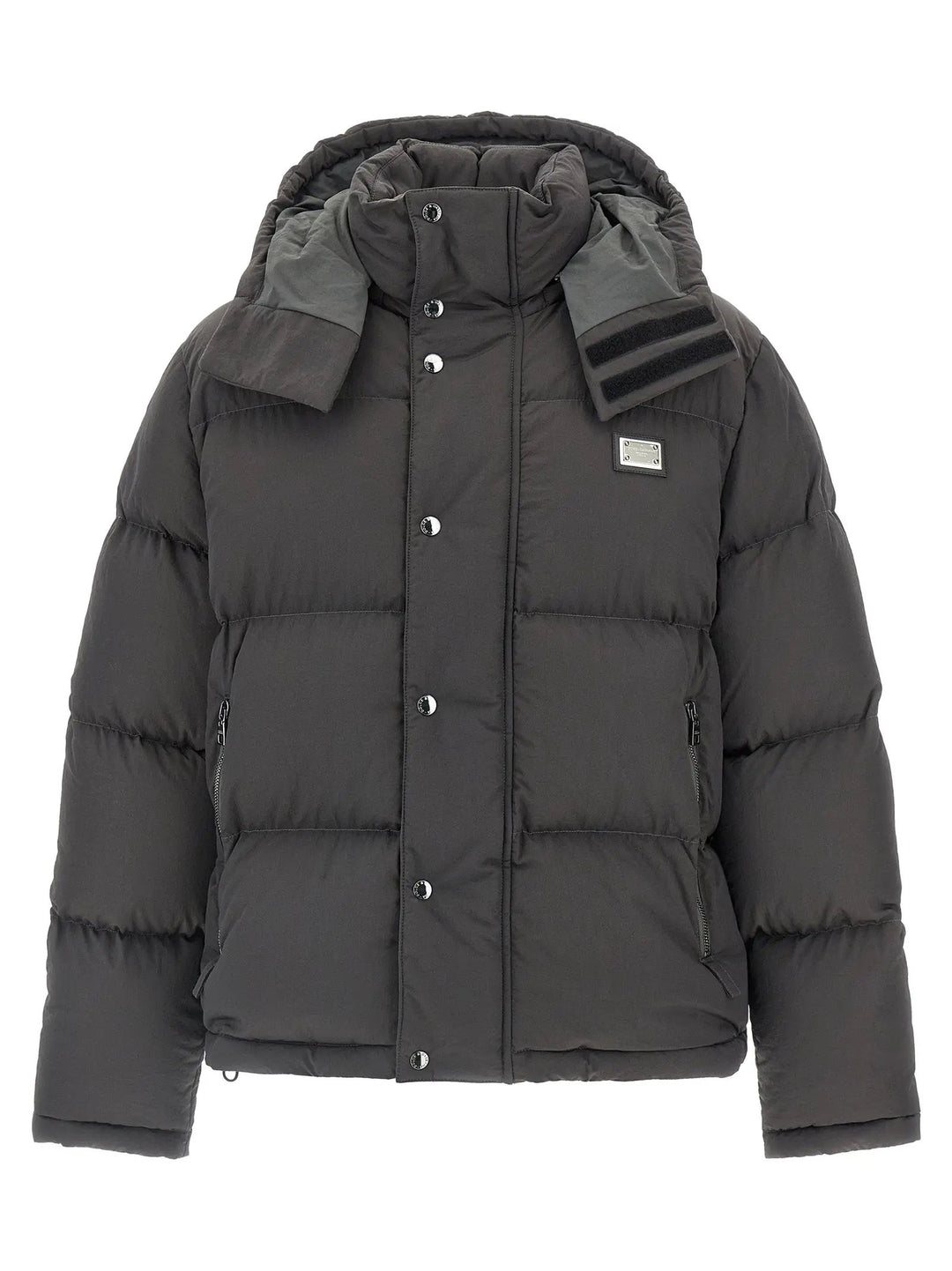 Dolce &amp; Gabbana Gray Polyamide Full-Length Jacket