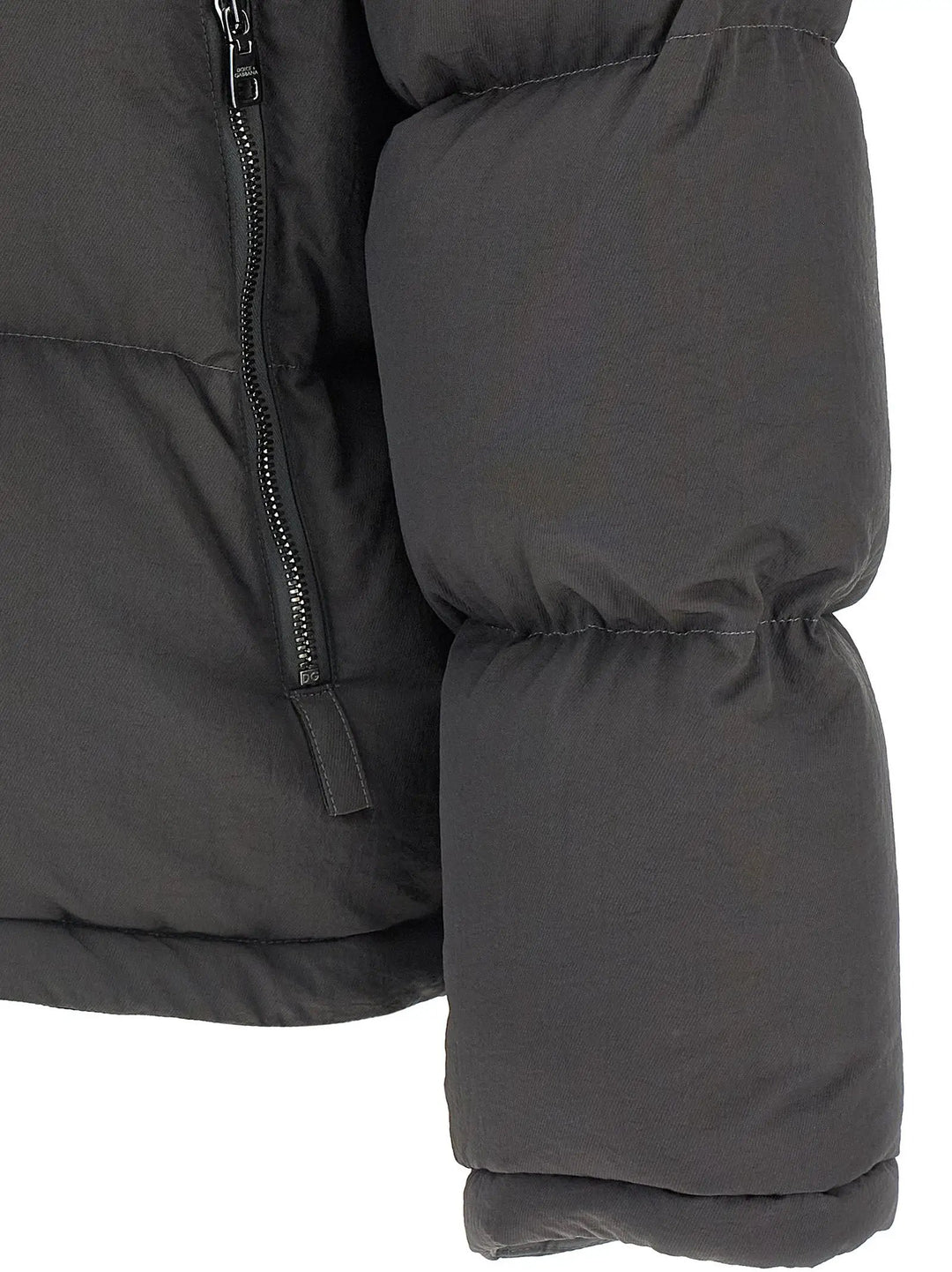 Dolce &amp; Gabbana Gray Polyamide Full-Length Jacket