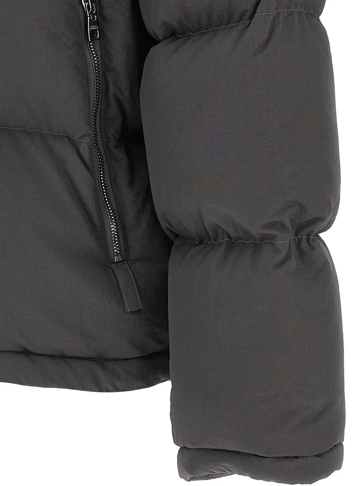 Dolce &amp; Gabbana Gray Polyamide Full-Length Jacket