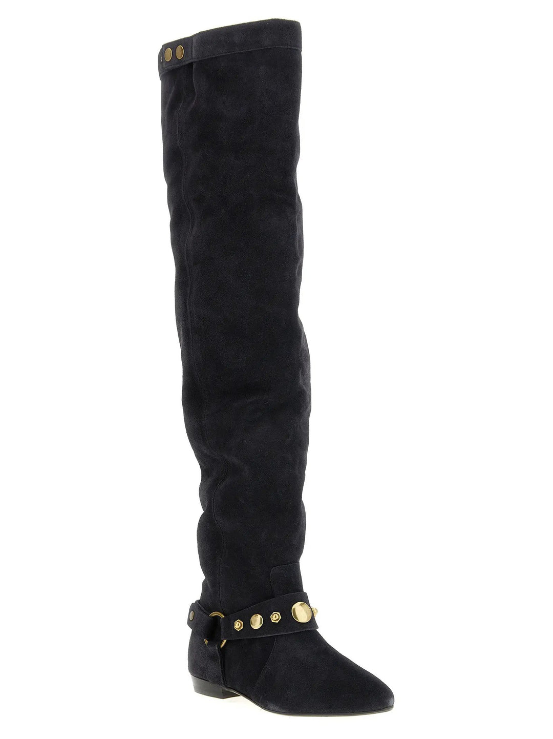 Isabel Marant Black Calfskin Over The Knee