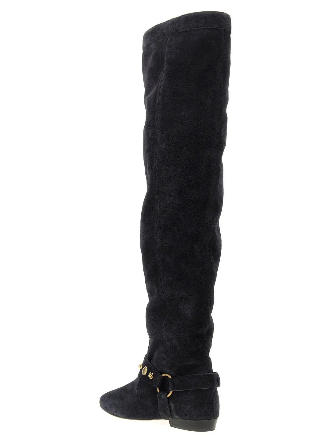 Isabel Marant Black Calfskin Over The Knee