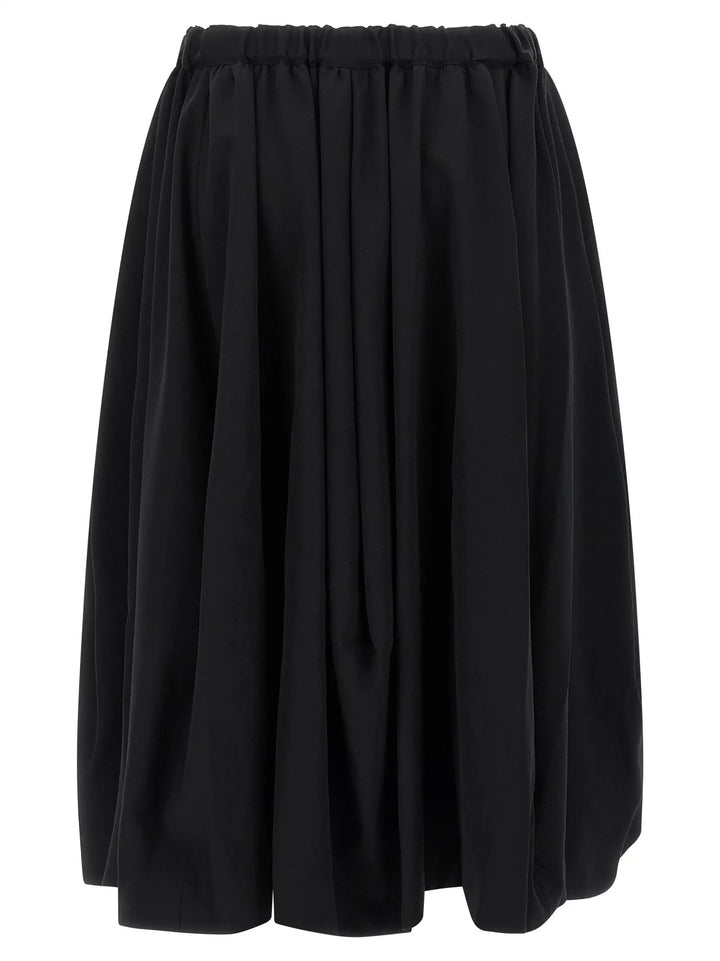 Comme Des Garçons Black Wool Mini Skirt