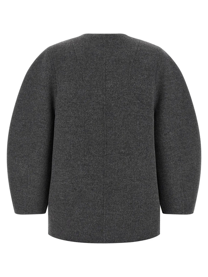 Fendi Sample Sale | Fendi Gray Virgin Wool Coat - | Designer outlet