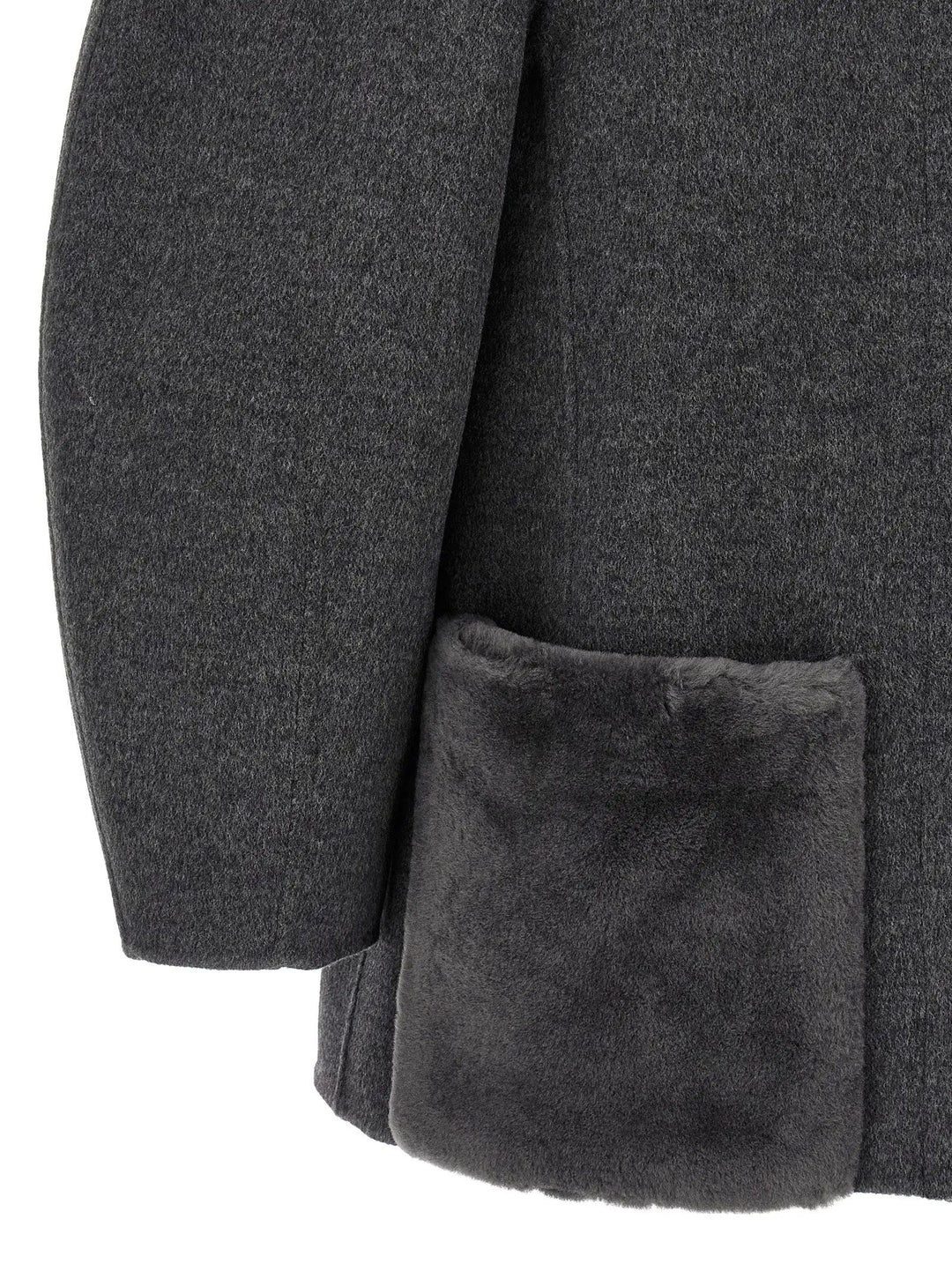 Fendi Sample Sale | Fendi Gray Virgin Wool Coat - | Designer outlet