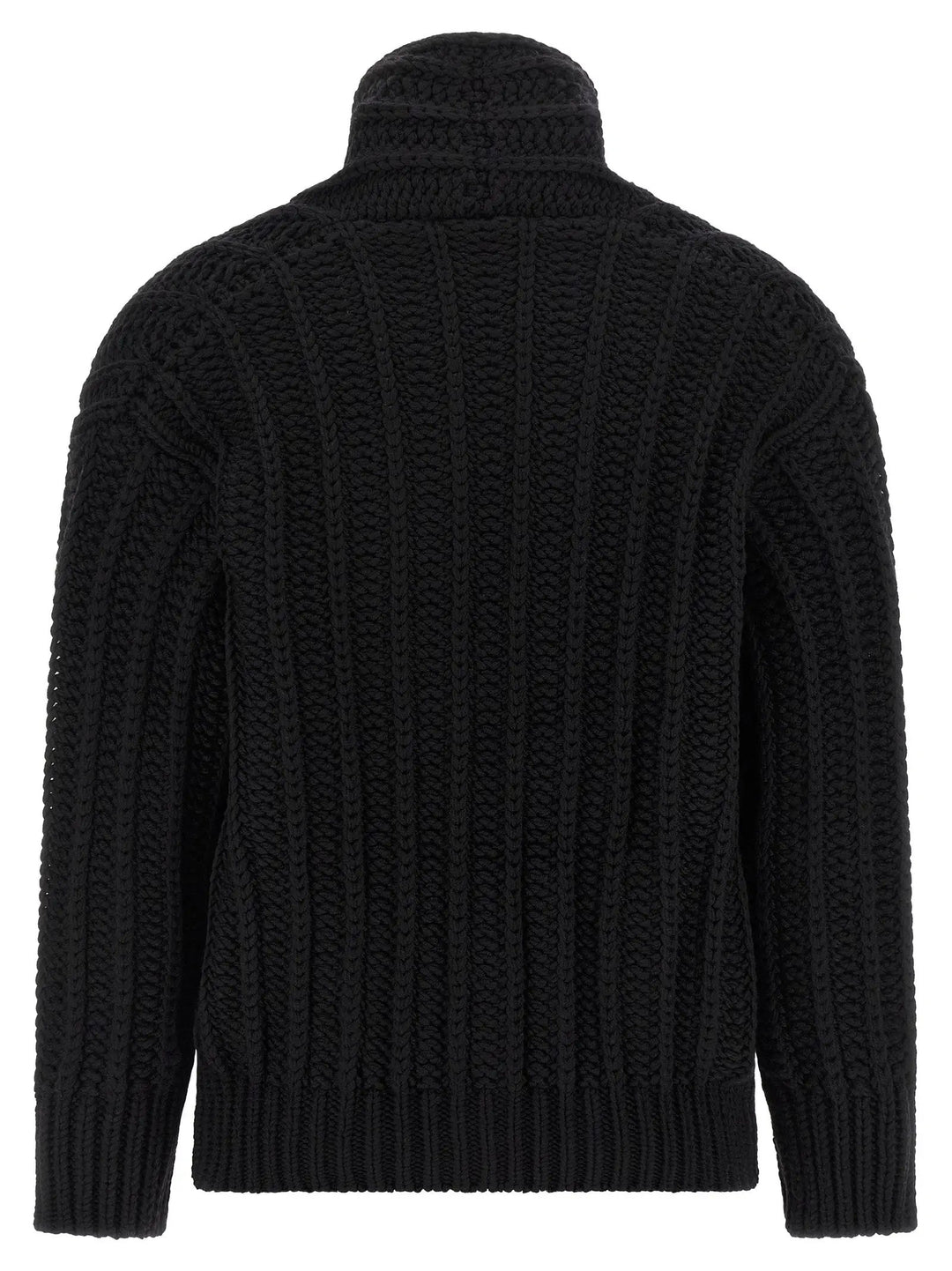 Dolce &amp; Gabbana Black Virgin Wool Cardigan