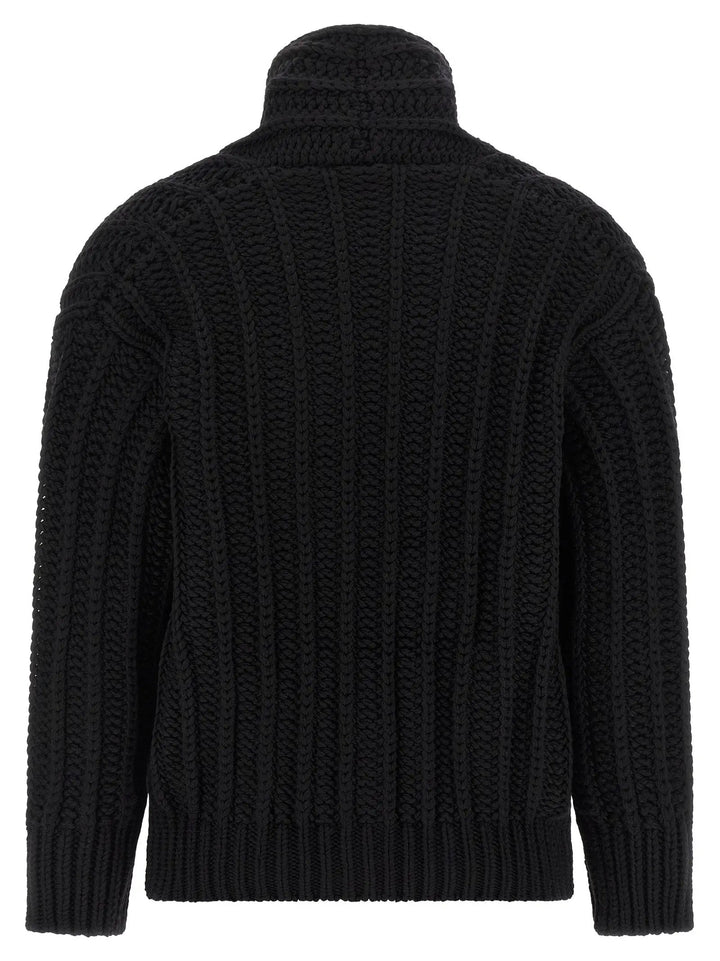 Dolce &amp; Gabbana Black Virgin Wool Cardigan