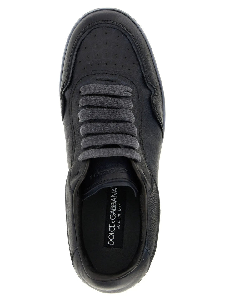 Dolce &amp; Gabbana Black Lamb Leather Low Top Sneakers