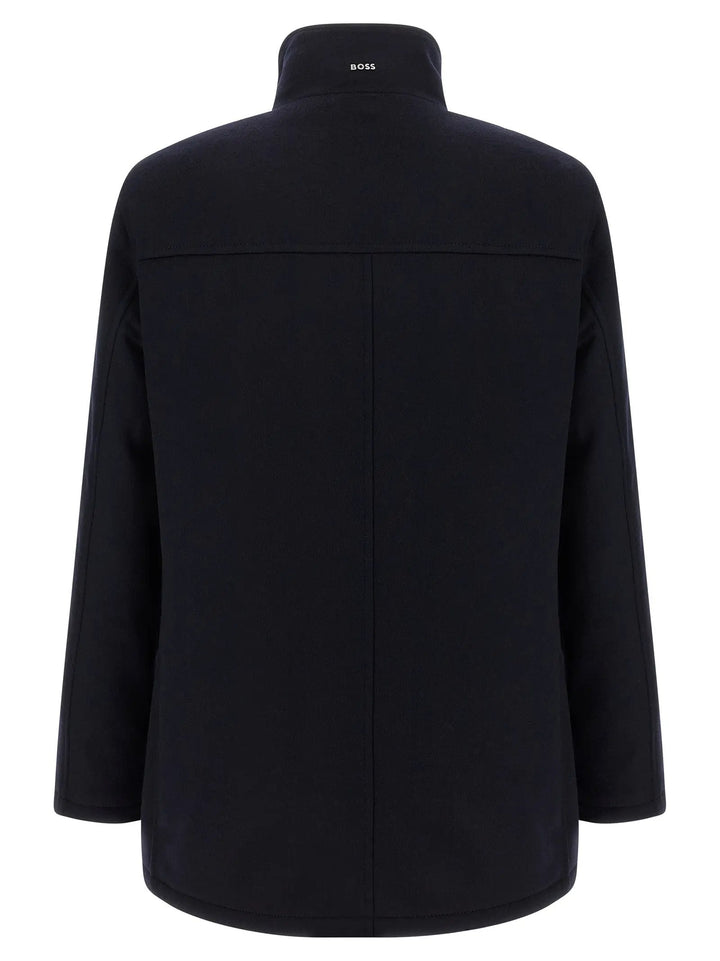 Hugo Boss Blue Wool Coat