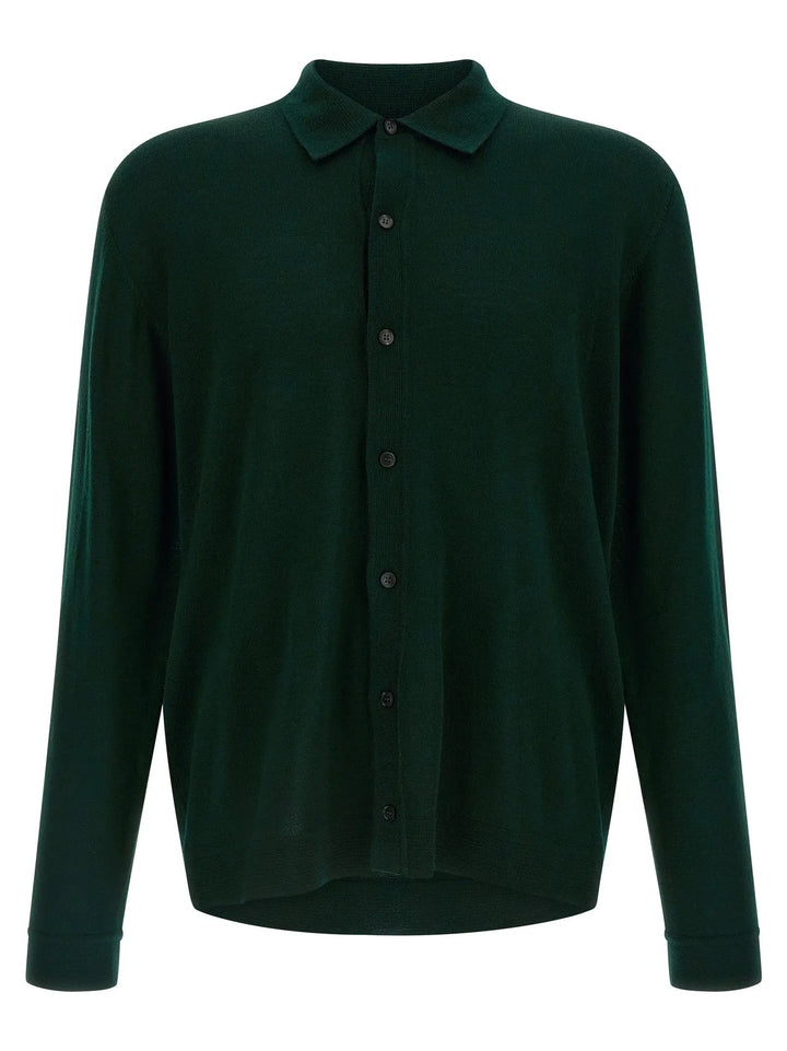 Roberto Collina Bicolor Merino Wool Cardigan