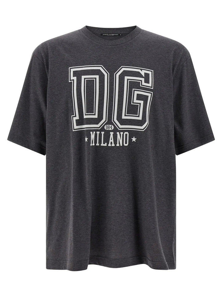 Dolce &amp; Gabbana Gray Cotton T-Shirt