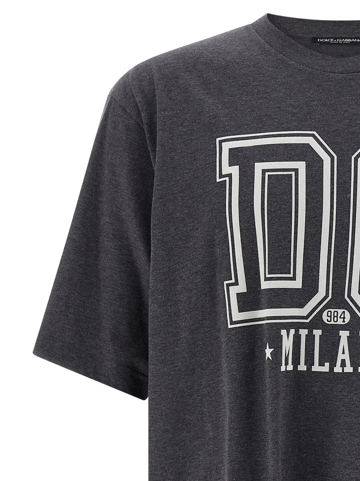 Dolce &amp; Gabbana Gray Cotton T-Shirt