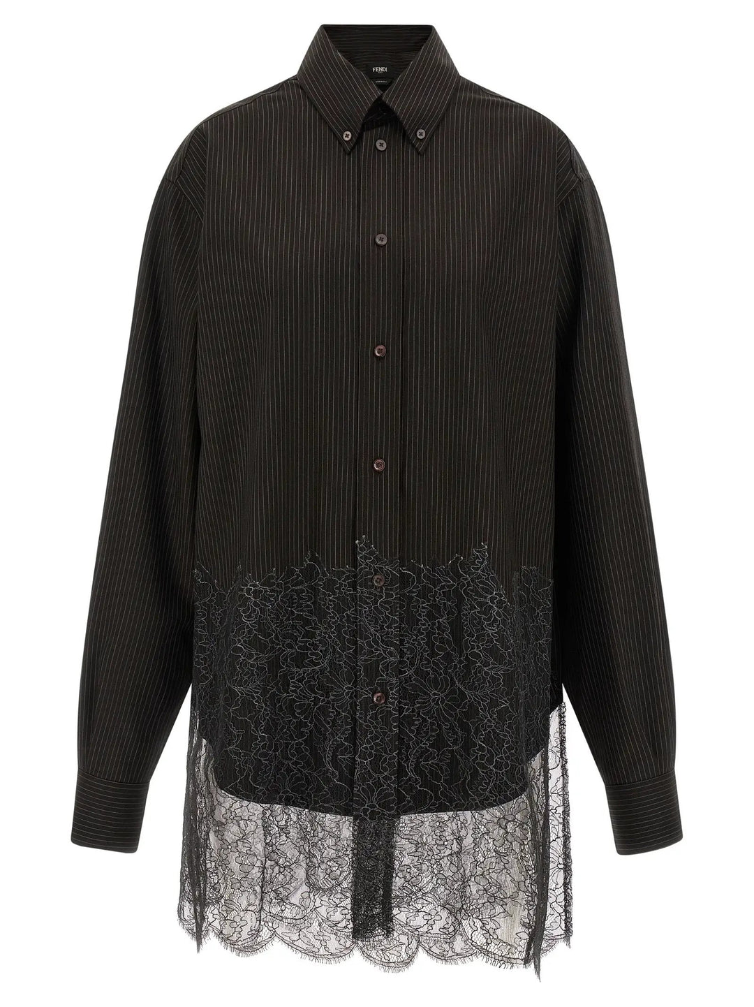 Fendi Brown Virgin Wool Blouse