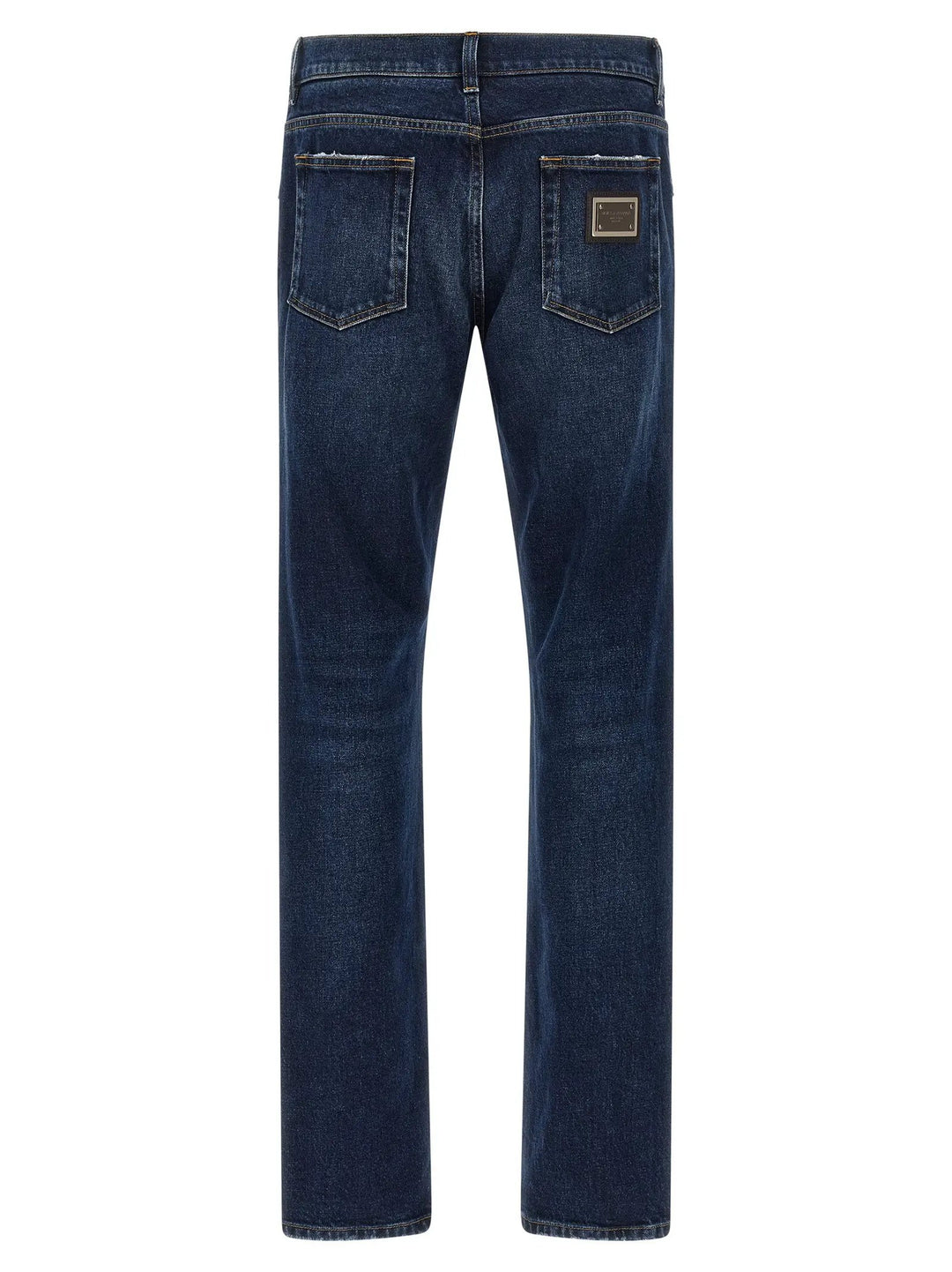 Dolce &amp; Gabbana Blue Cotton Straight-Leg Jeans