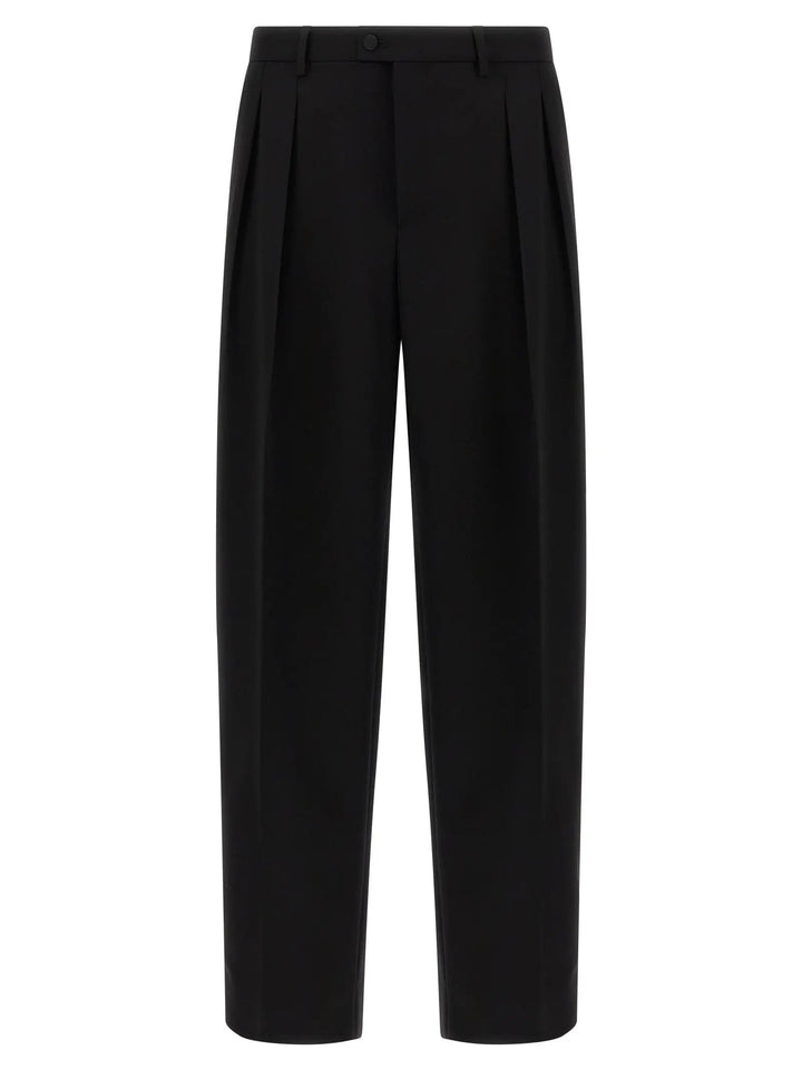 Dolce &amp; Gabbana Black Virgin Wool Dress Pants