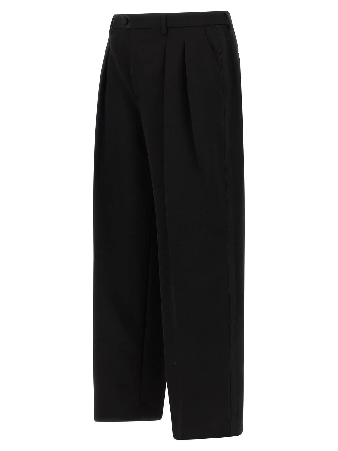 Dolce &amp; Gabbana Black Virgin Wool Dress Pants
