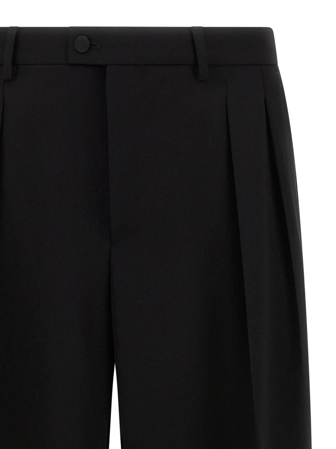 Dolce &amp; Gabbana Black Virgin Wool Dress Pants