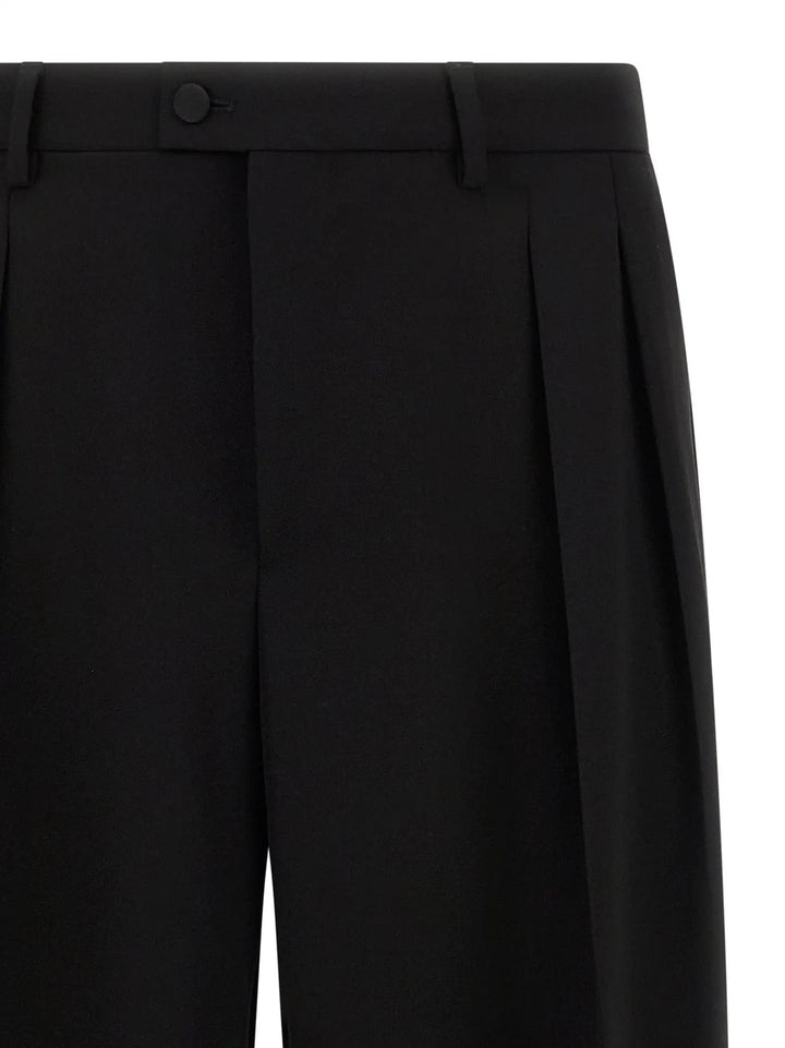 Dolce &amp; Gabbana Black Virgin Wool Dress Pants